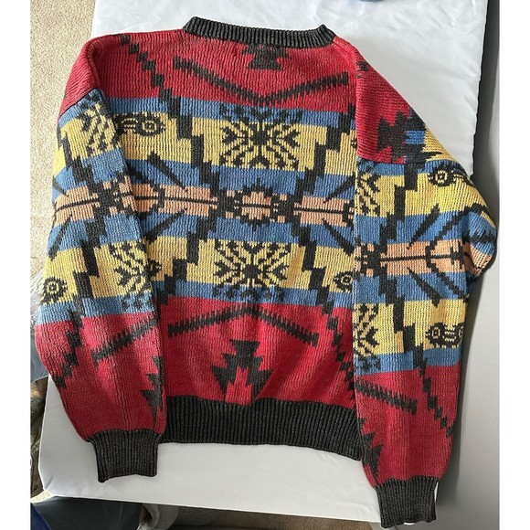 Vintage Weekends Mens Coogi Style Sweater Sz Large Crew Neck Cosby Knit Pullover - Picture 2 of 6